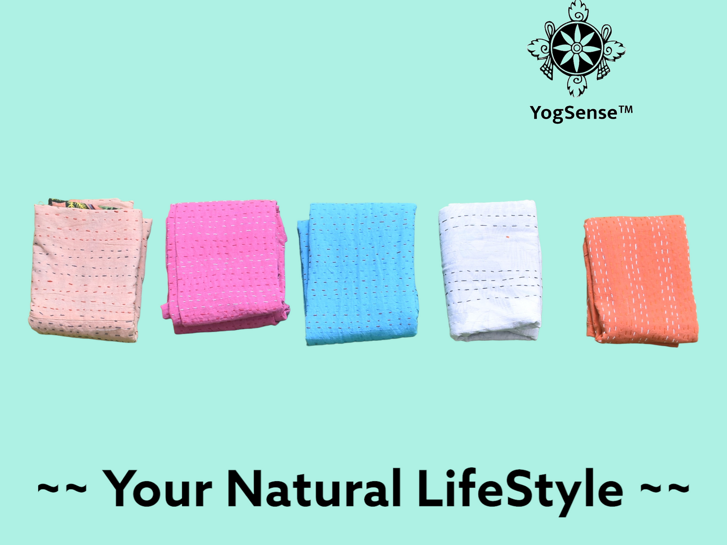 Cotton Yog Mat/Mowel Mat (Vastraasani) - Washable / Recyclable / Foldable by YogSense™