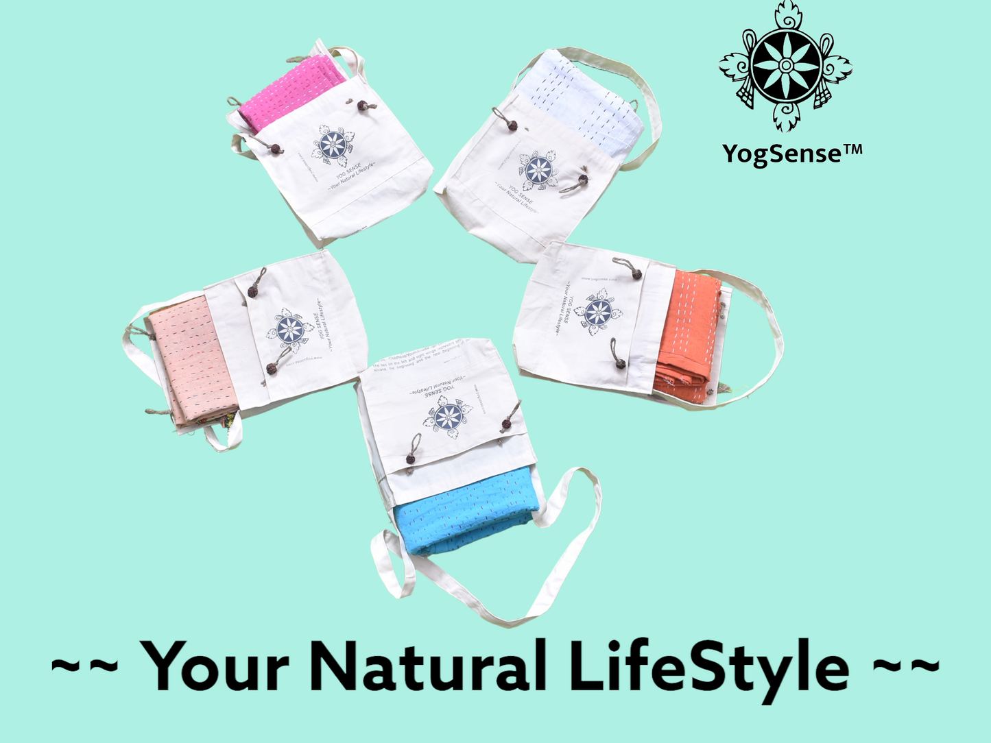 Cotton Yog Mat/Mowel Mat (Vastraasani) - Washable / Recyclable / Foldable by YogSense™
